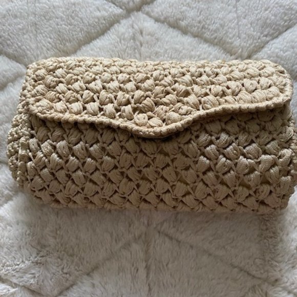 Miriam Lefcourt Handbags - Satin Macrame fold-over clutch